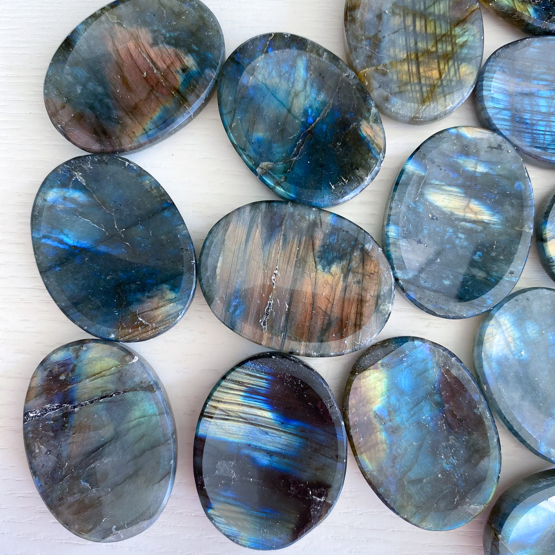 Flashy Labradorite Worry Stone