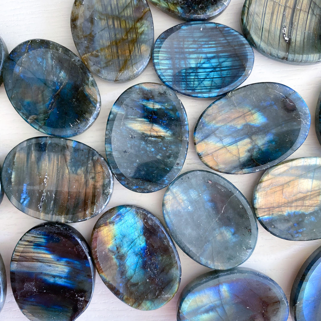 Flashy Labradorite Worry Stone