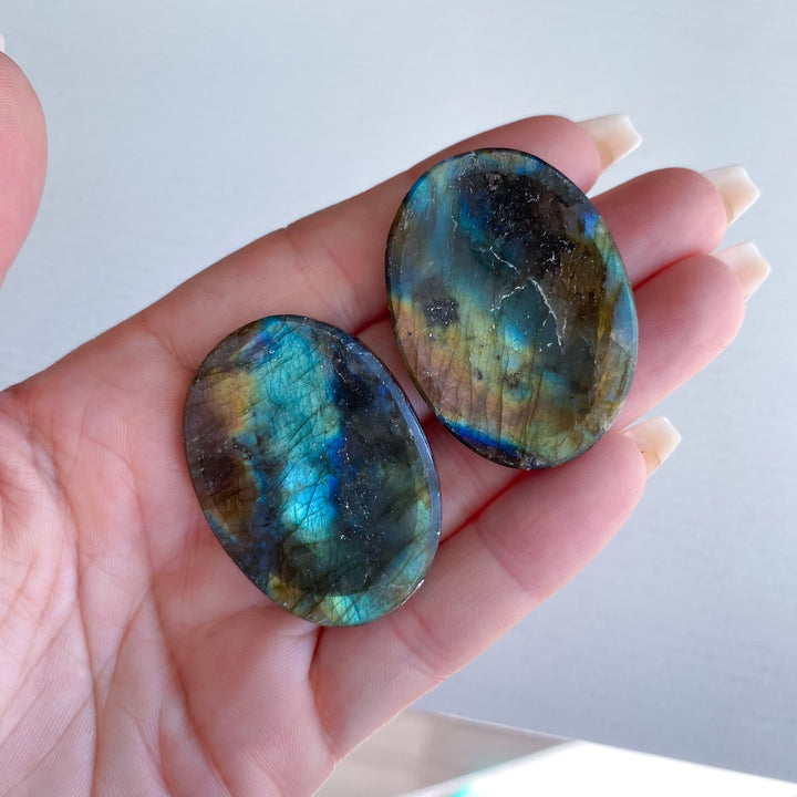 Flashy Labradorite Worry Stone