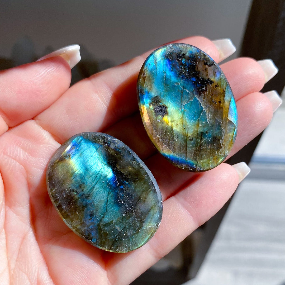 Flashy Labradorite Worry Stone