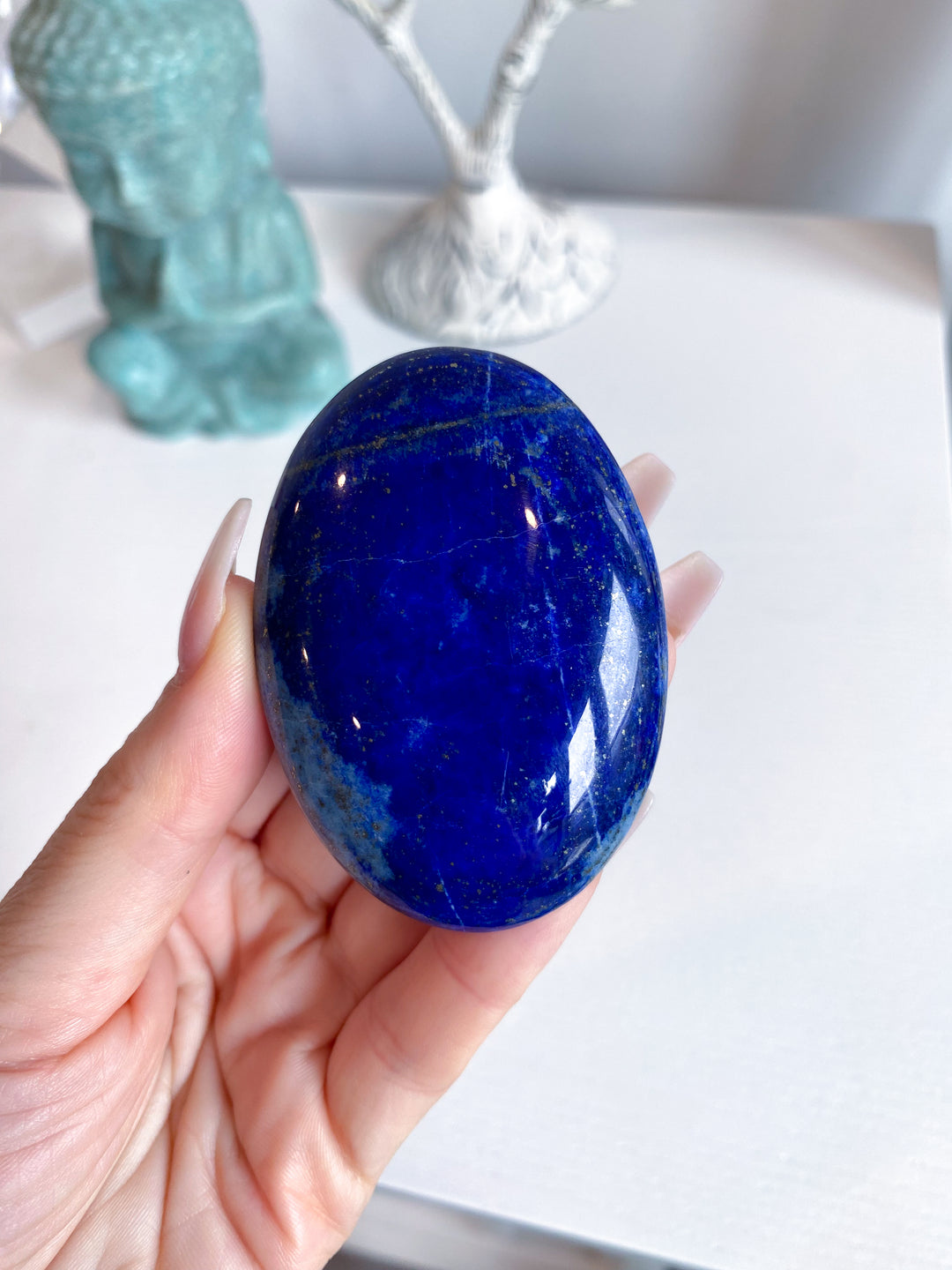 QUALITY Duality Lapis Lazuli Palm Stone #8