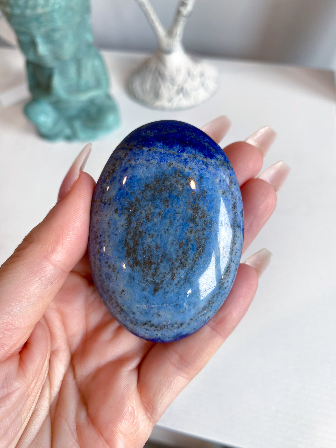 QUALITY Duality Lapis Lazuli Palm Stone #8
