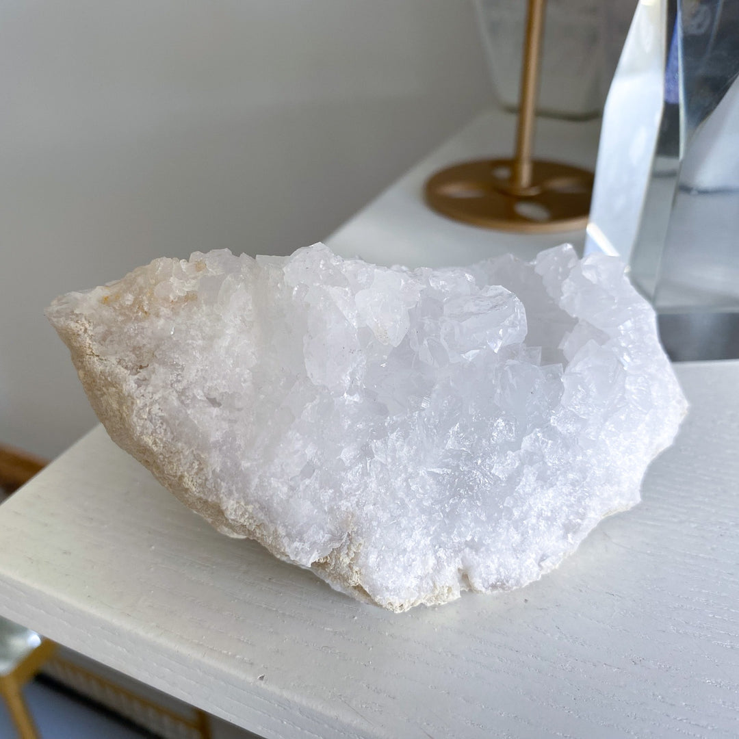 White Calcite Geode 
