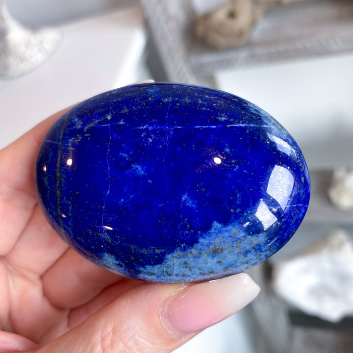 QUALITY Duality Lapis Lazuli Palm Stone #8