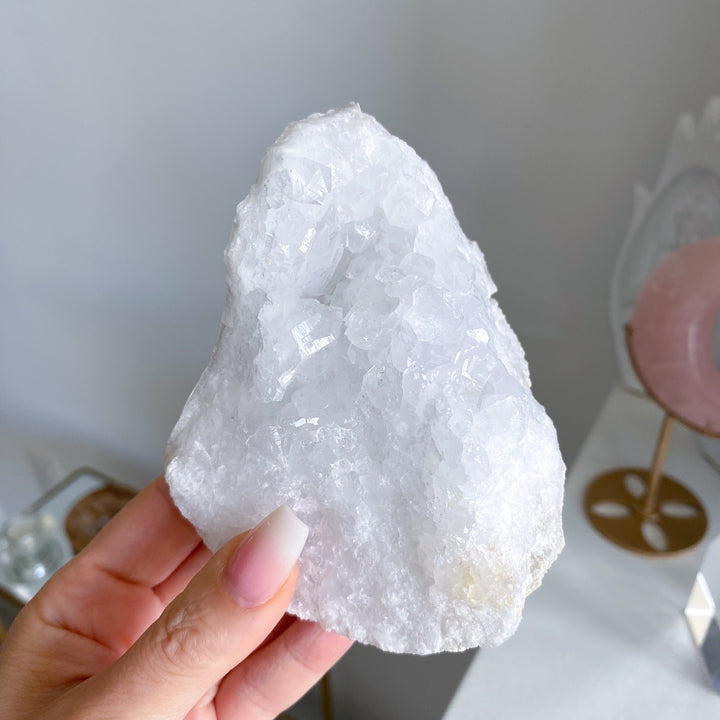 White Calcite Geode 