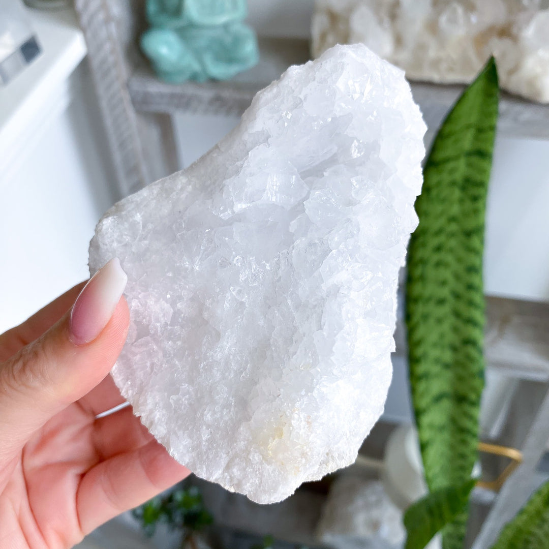 White Calcite Geode 