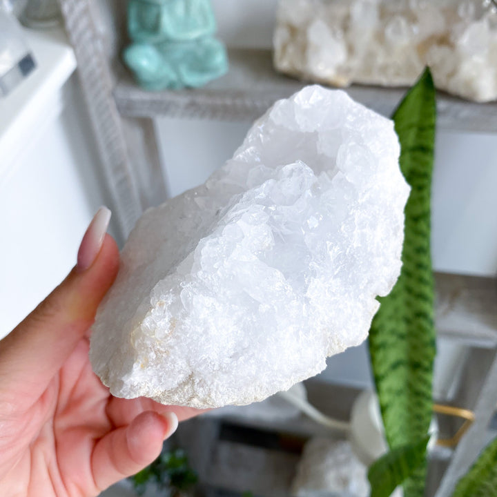 White Calcite Geode 
