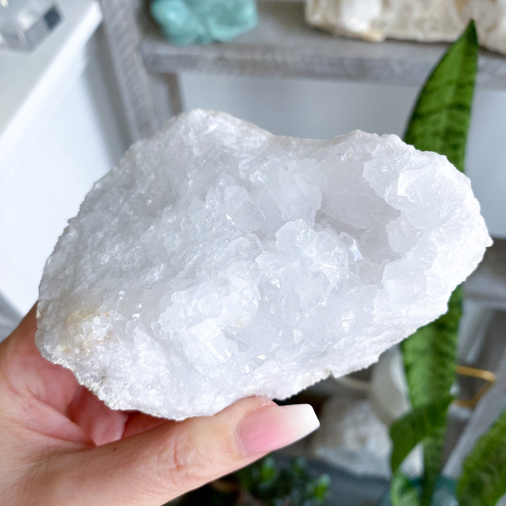 White Calcite Geode 