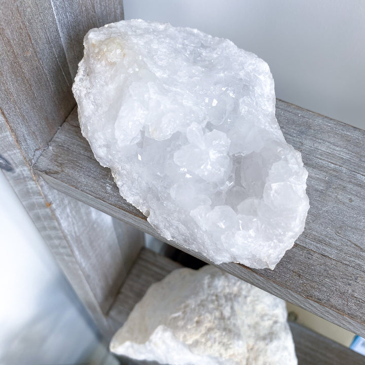 White Calcite Geode 