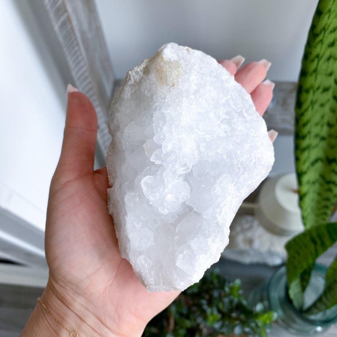 White Calcite Geode 