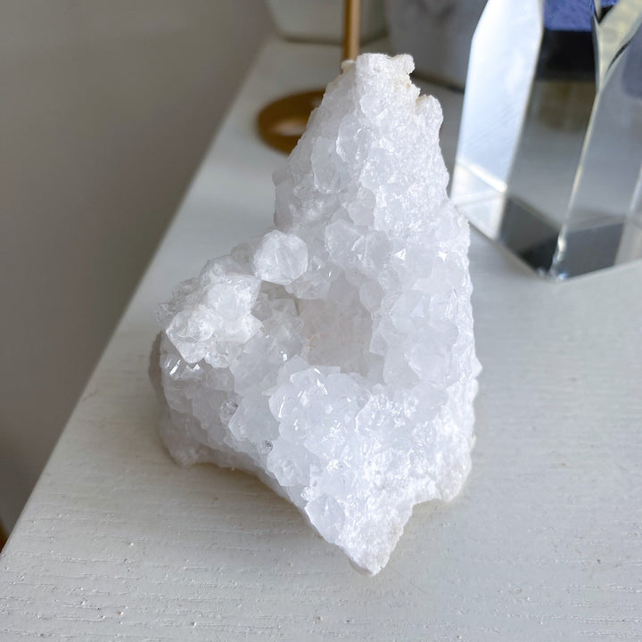 Standing White Calcite Geode 