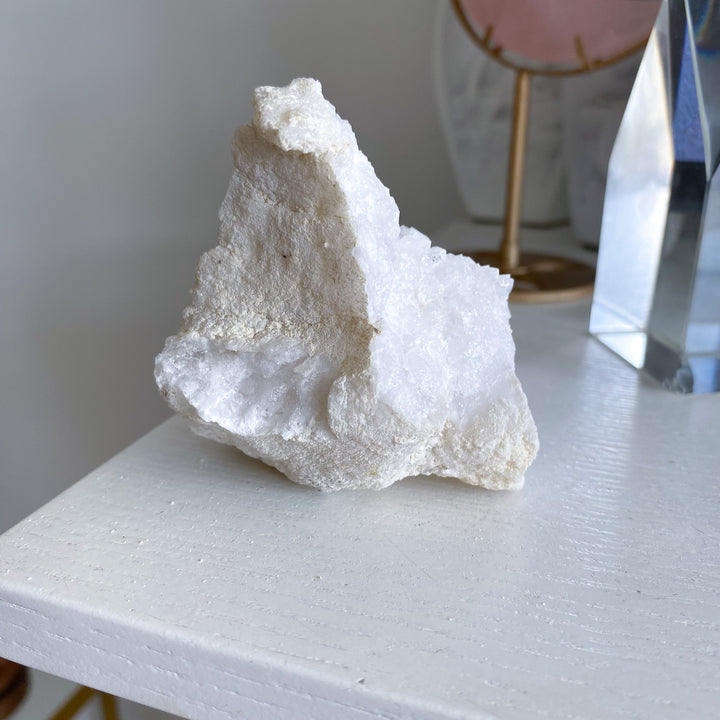 Standing White Calcite Geode 