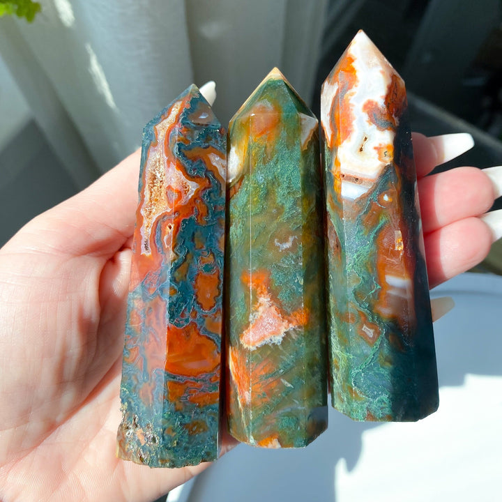 Carnelian & Moss Agate Tower - YOU CHOOSE