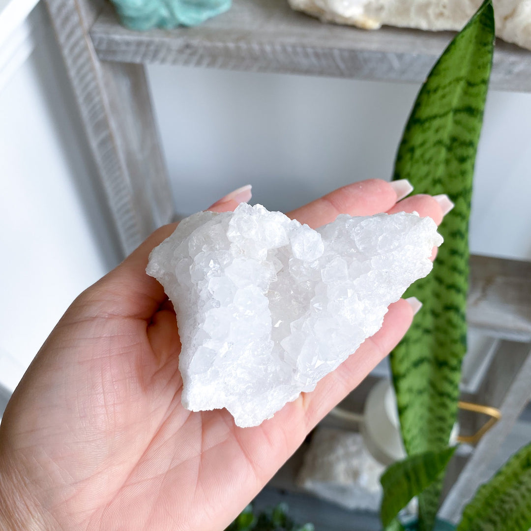 Standing White Calcite Geode 