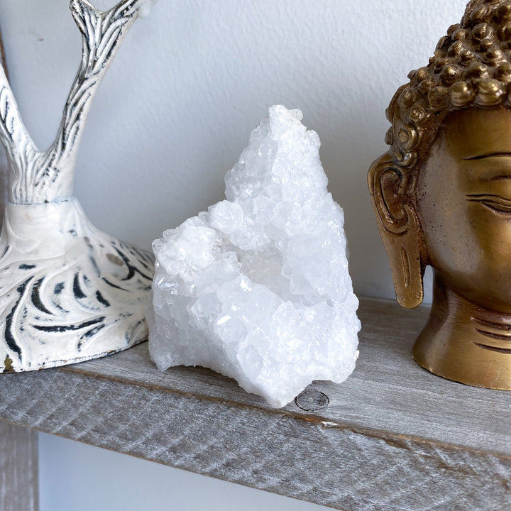 Standing White Calcite Geode 