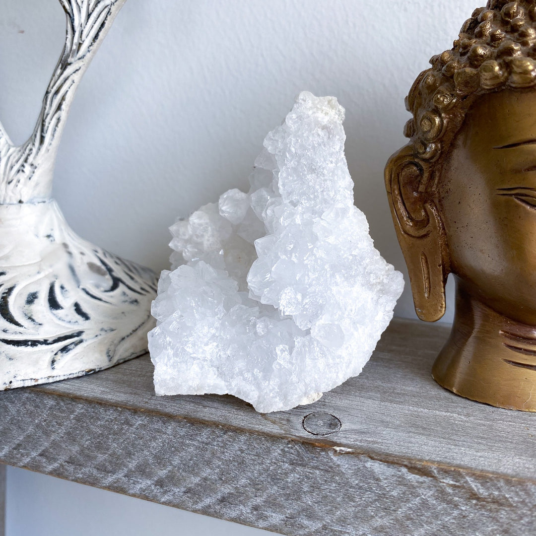 Standing White Calcite Geode 