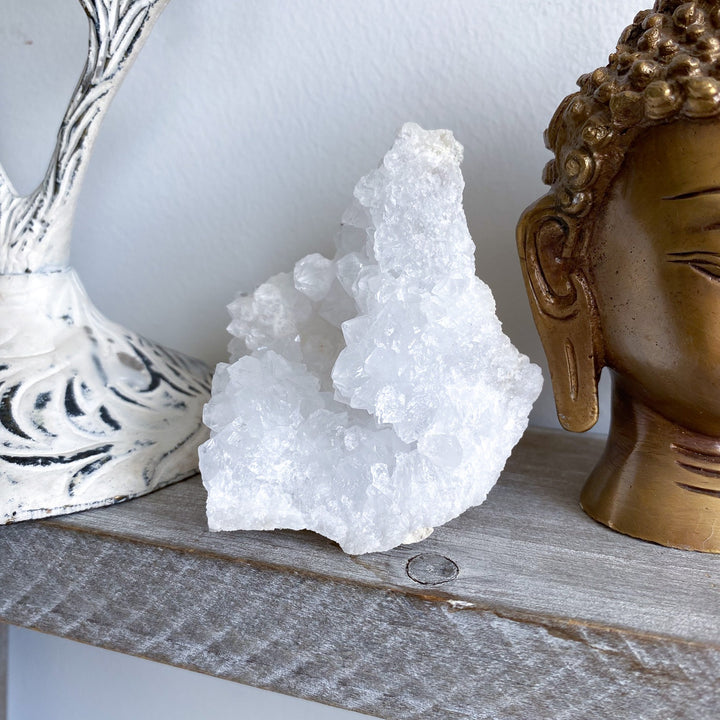 Standing White Calcite Geode 