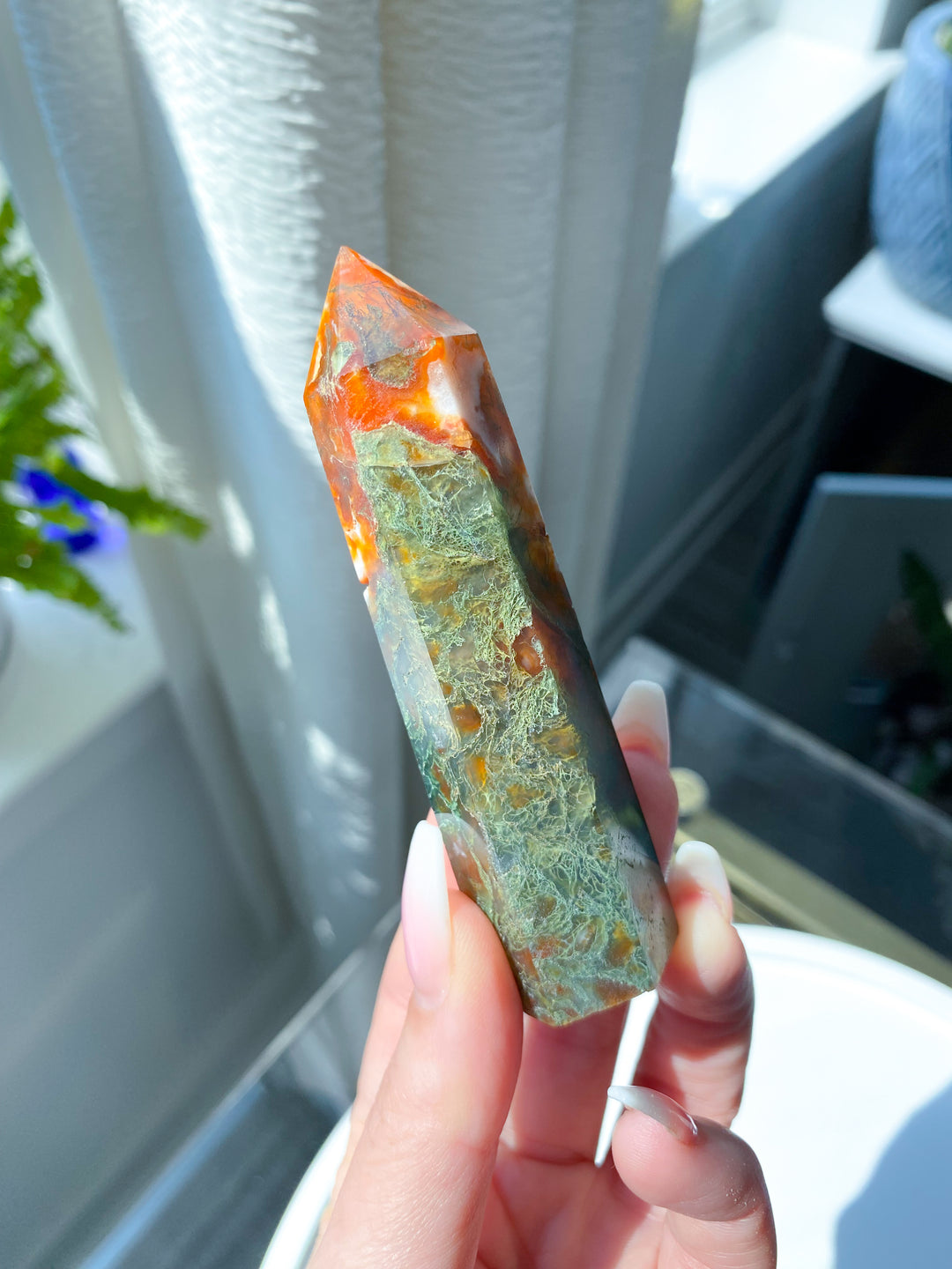 Carnelian & Moss Agate Tower - YOU CHOOSE