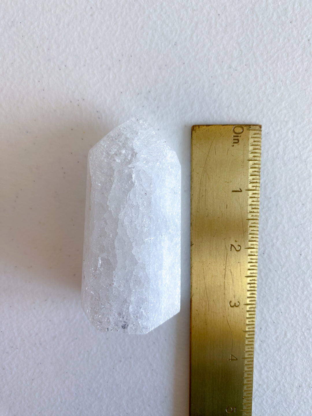 Large Fire & Ice Quartz Cracked Quartz Point #1