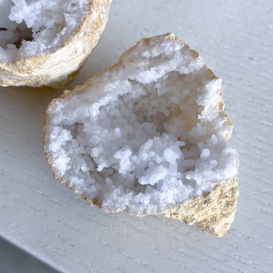 Small White Calcite Geode 