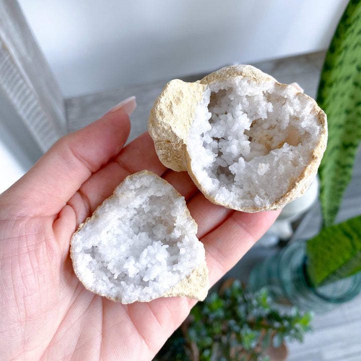 Small White Calcite Geode 