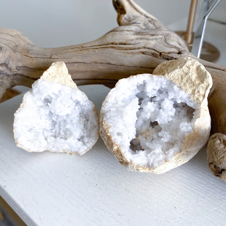 Small White Calcite Geode 