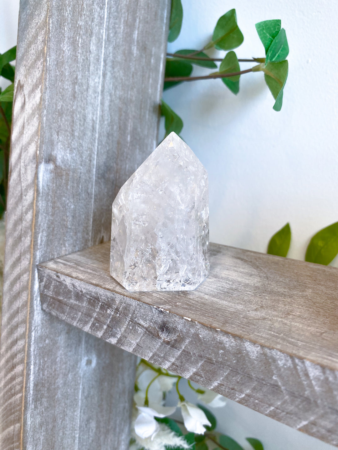 Fire & Ice Quartz Crystal Polished Point 3"