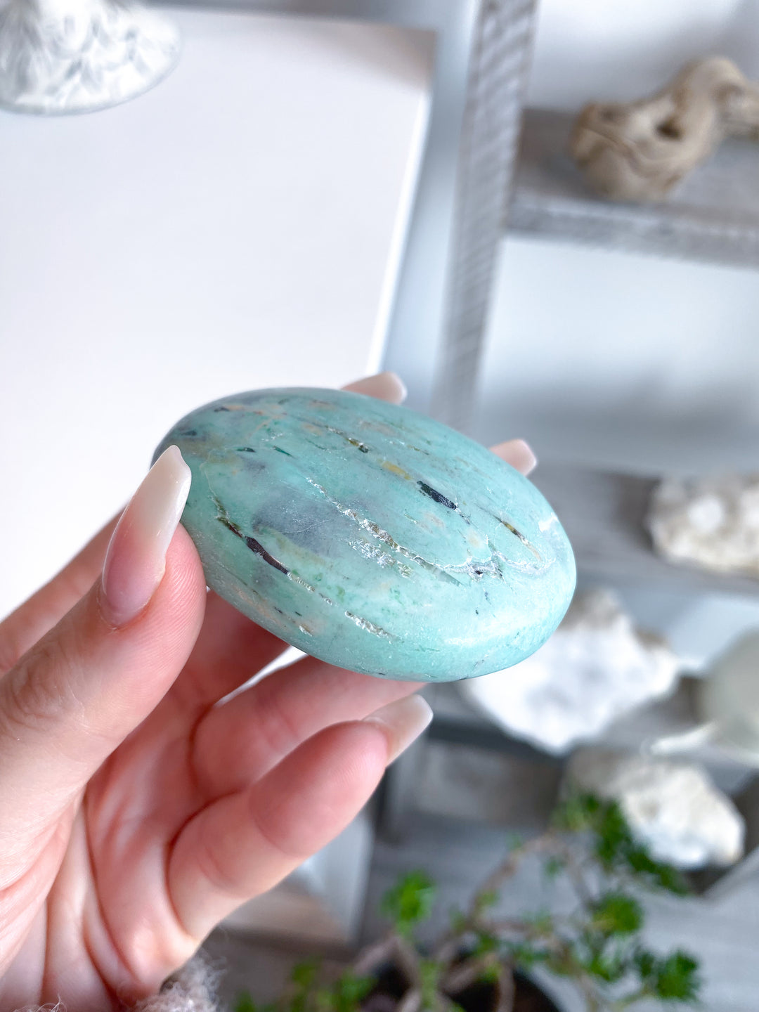 Unique Turquoise Palm Stone #9