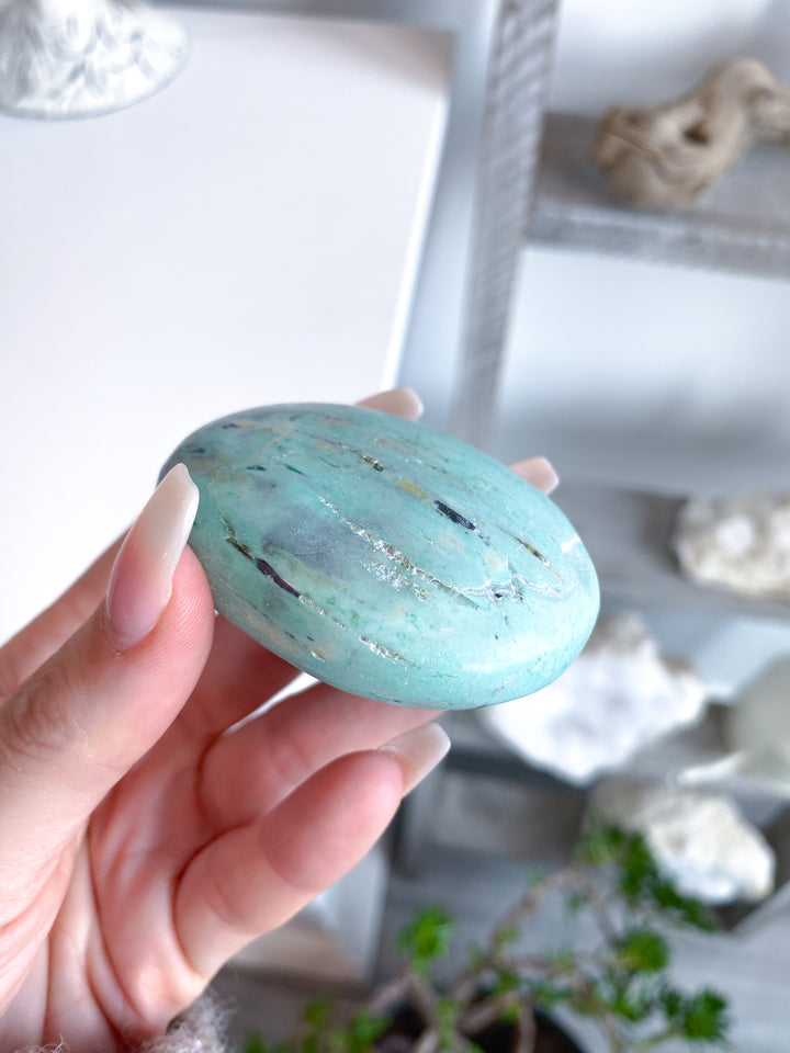 Unique Turquoise Palm Stone #9