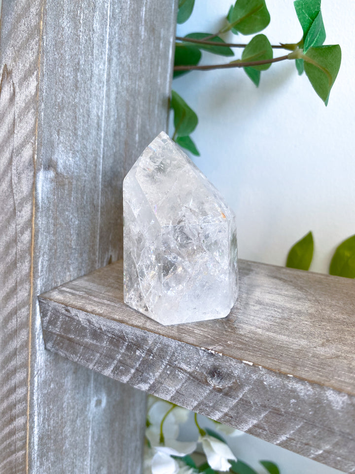 Fire & Ice Quartz Crystal Polished Point 3"