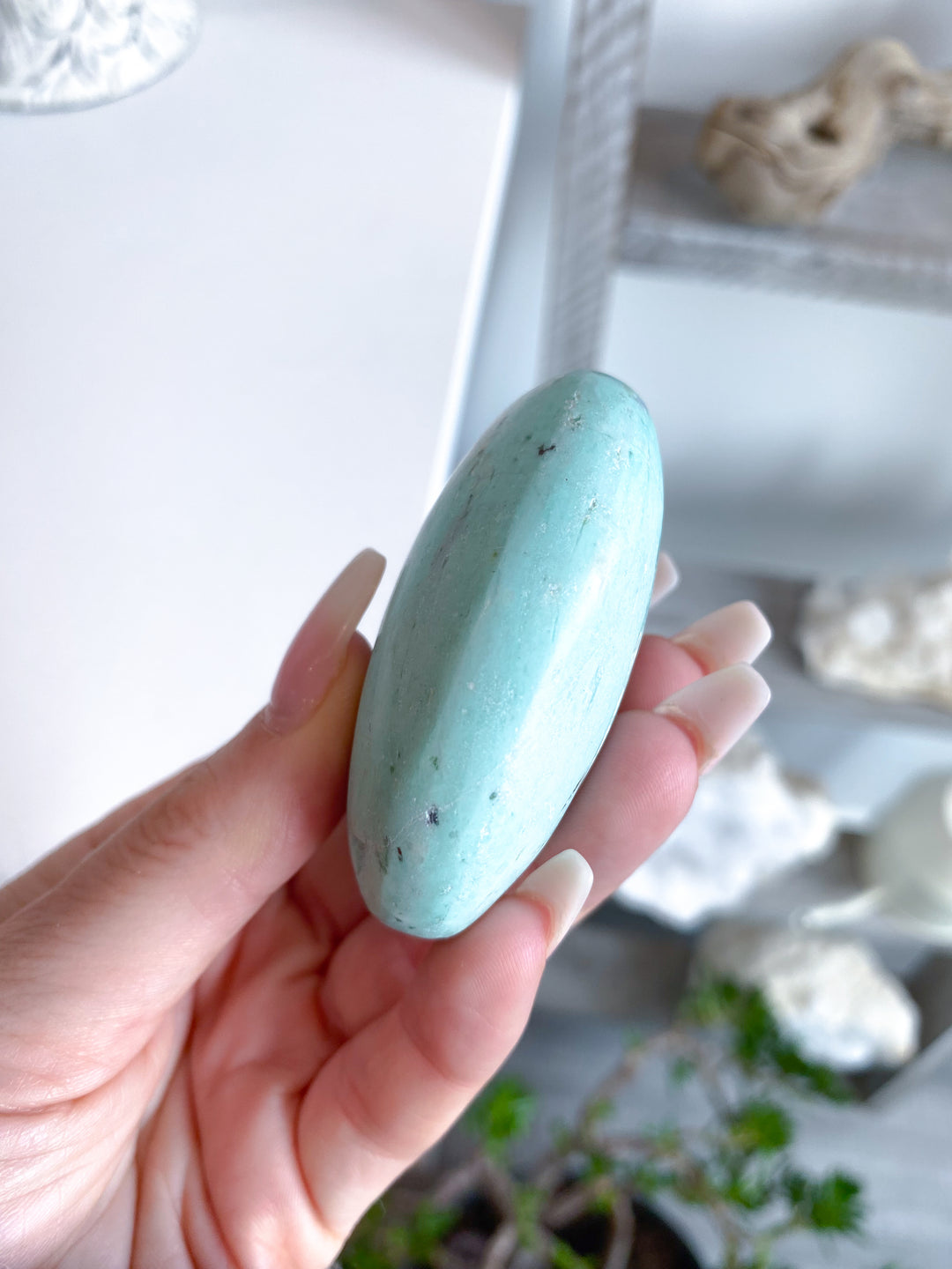 Unique Turquoise Palm Stone #9