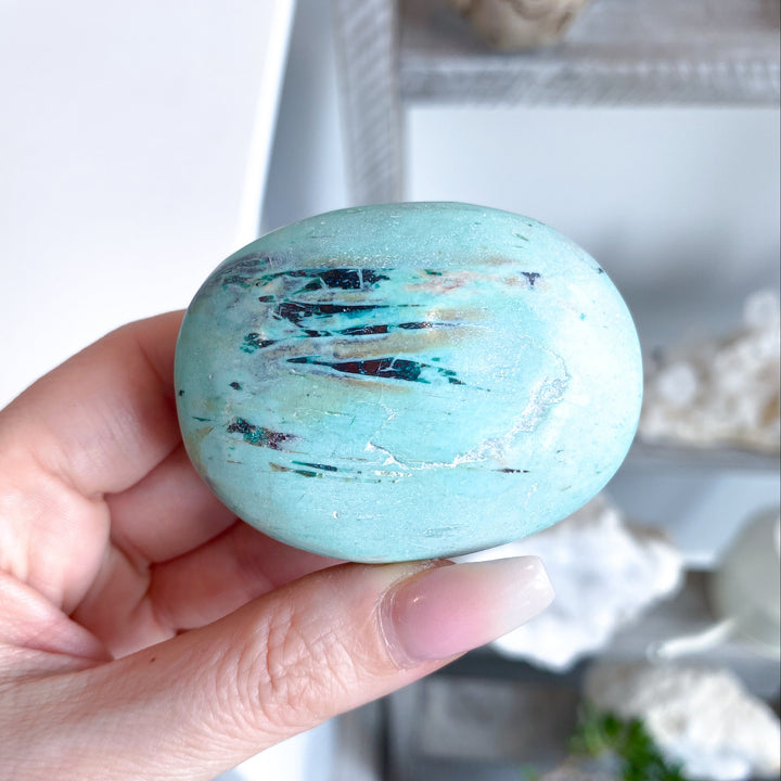 Unique Turquoise Palm Stone #9