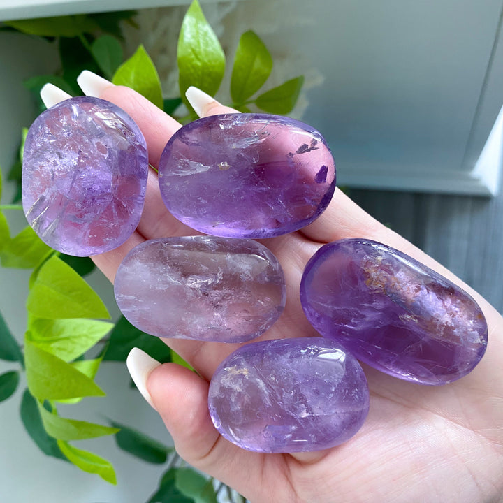 Glassy Amethyst Palm Stone