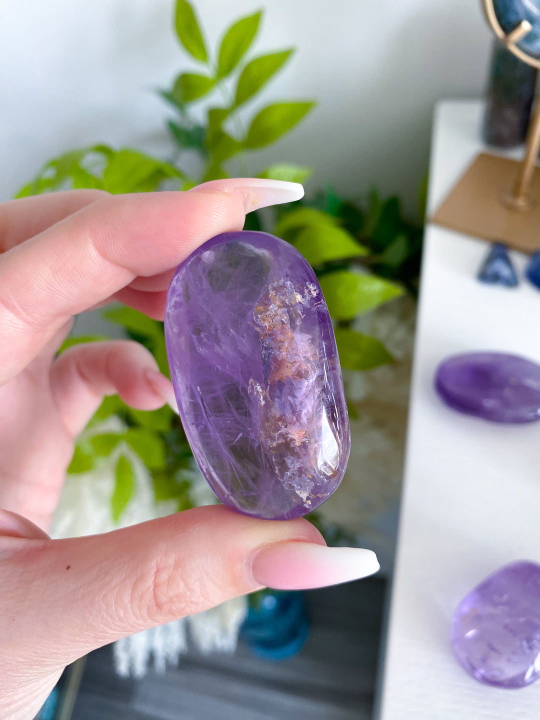 Glassy Amethyst Palm Stone