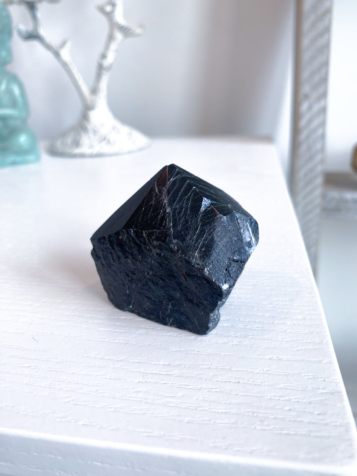 Black Tourmaline Top Polish Tower #6 - Chipped