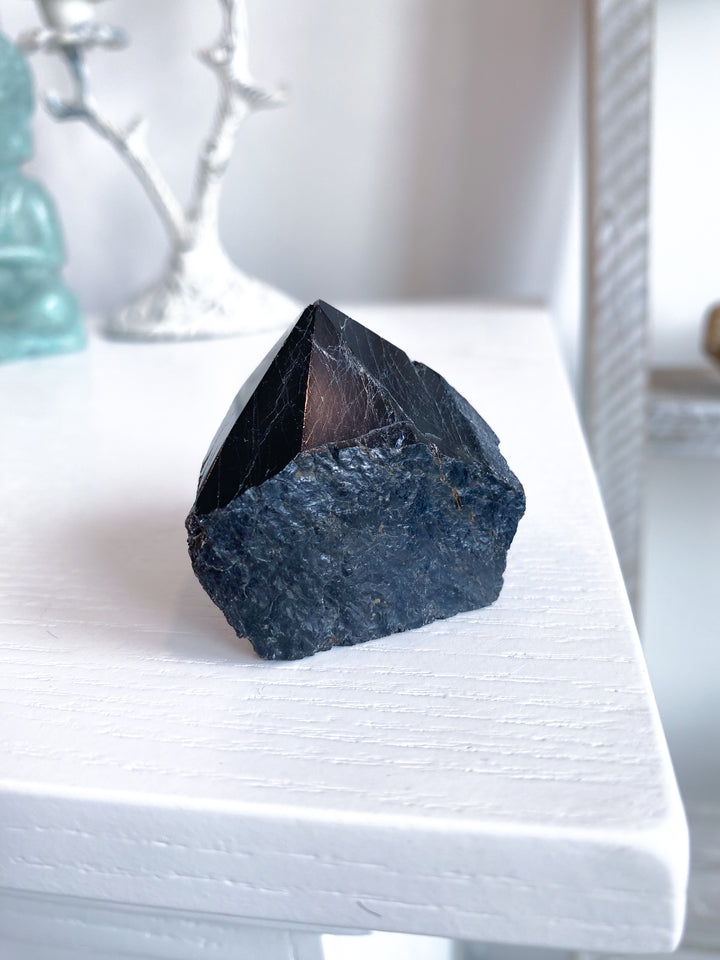 Black Tourmaline Top Polish Tower #6 - Chipped