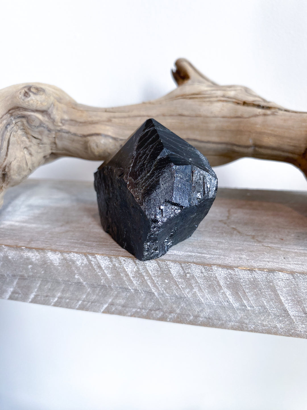 Black Tourmaline Top Polish Tower #6 - Chipped