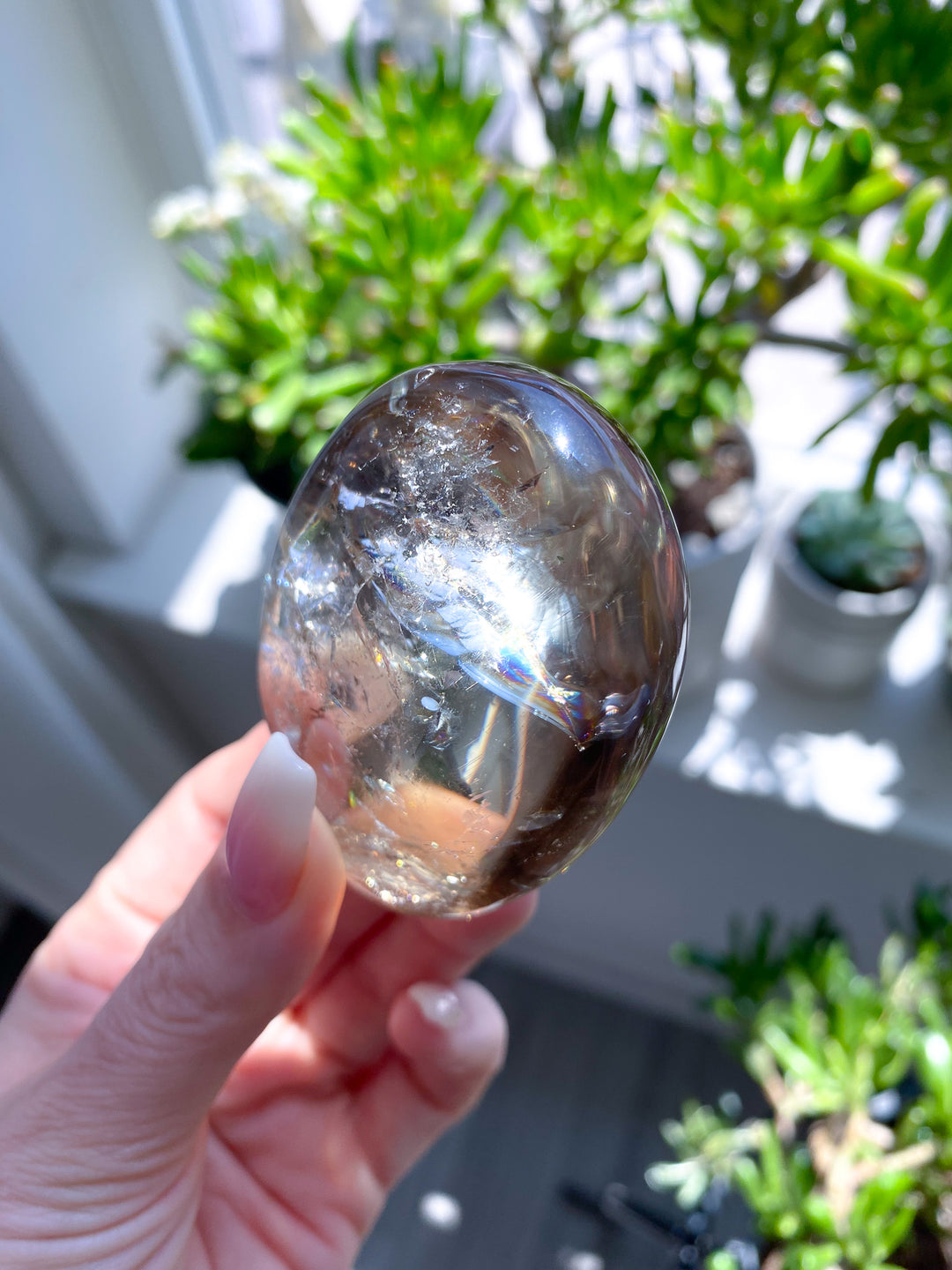 Stunning Natural Citrine Palm Stone 