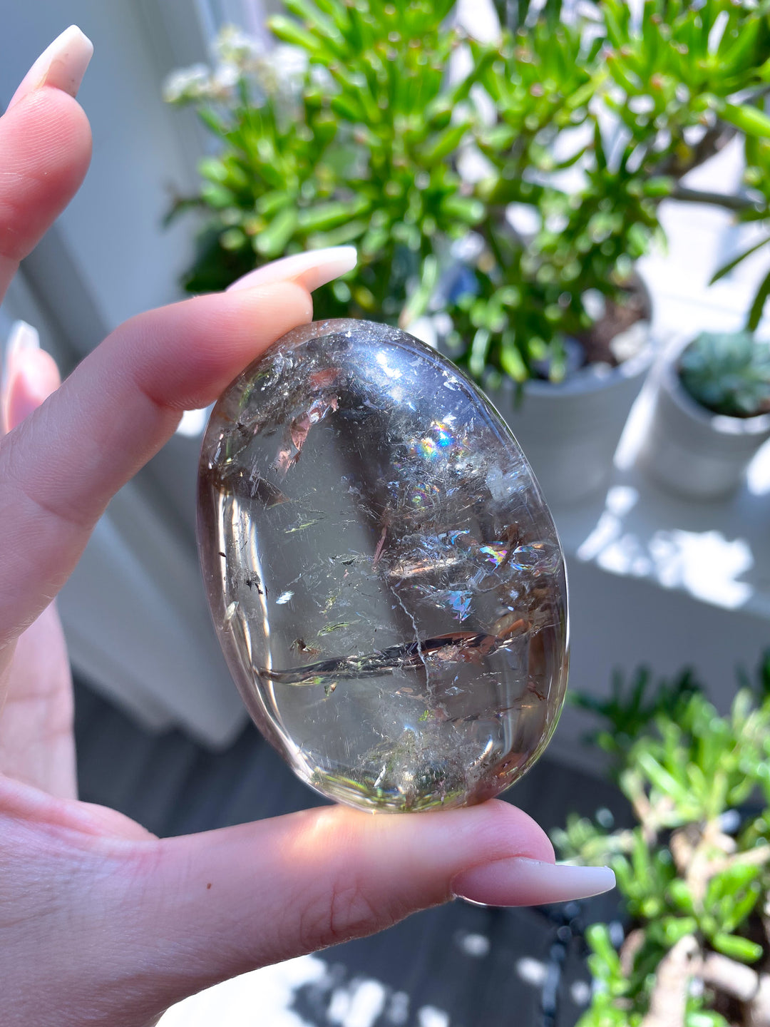 Stunning Natural Citrine Palm Stone 