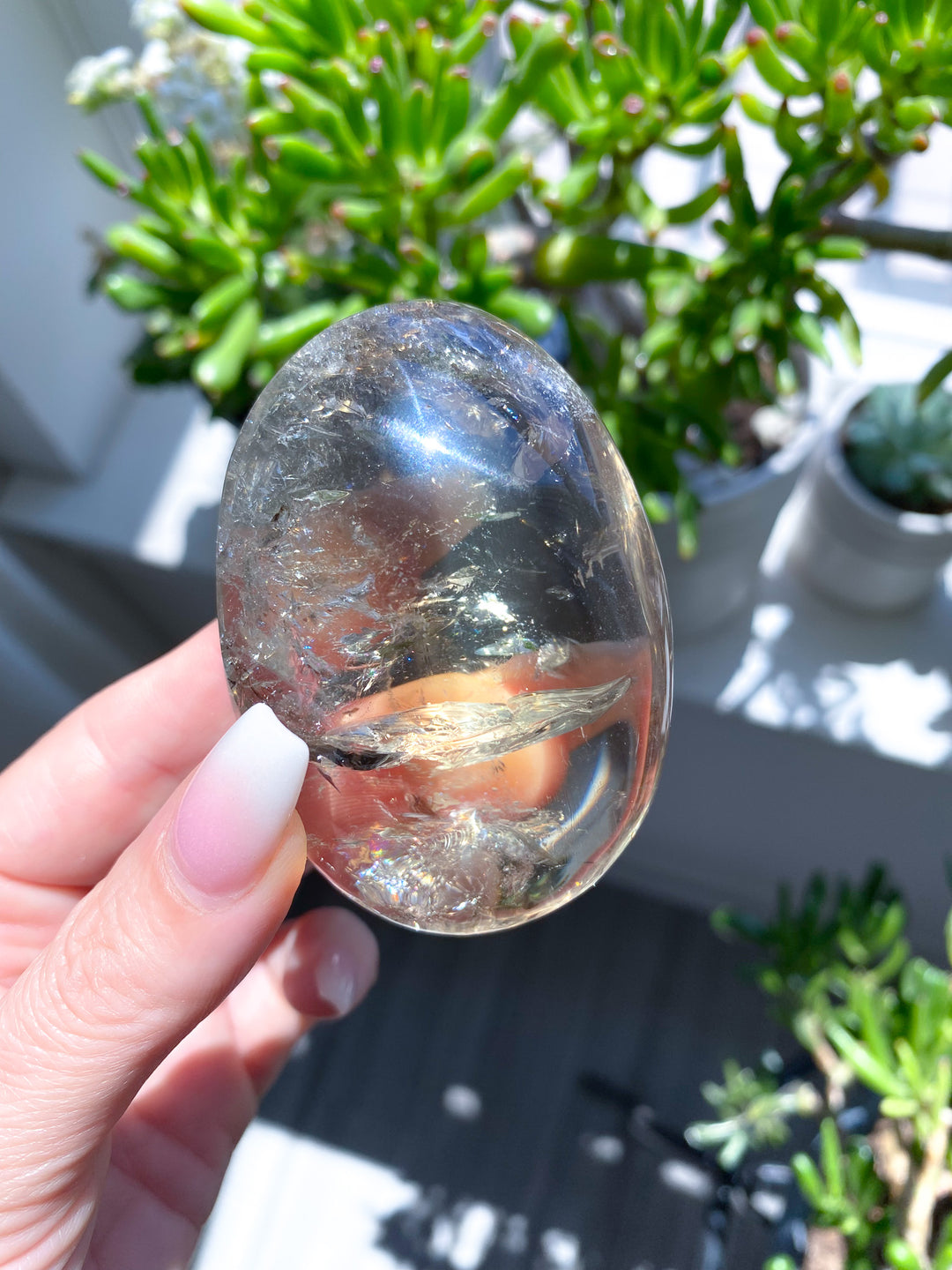 Stunning Natural Citrine Palm Stone 