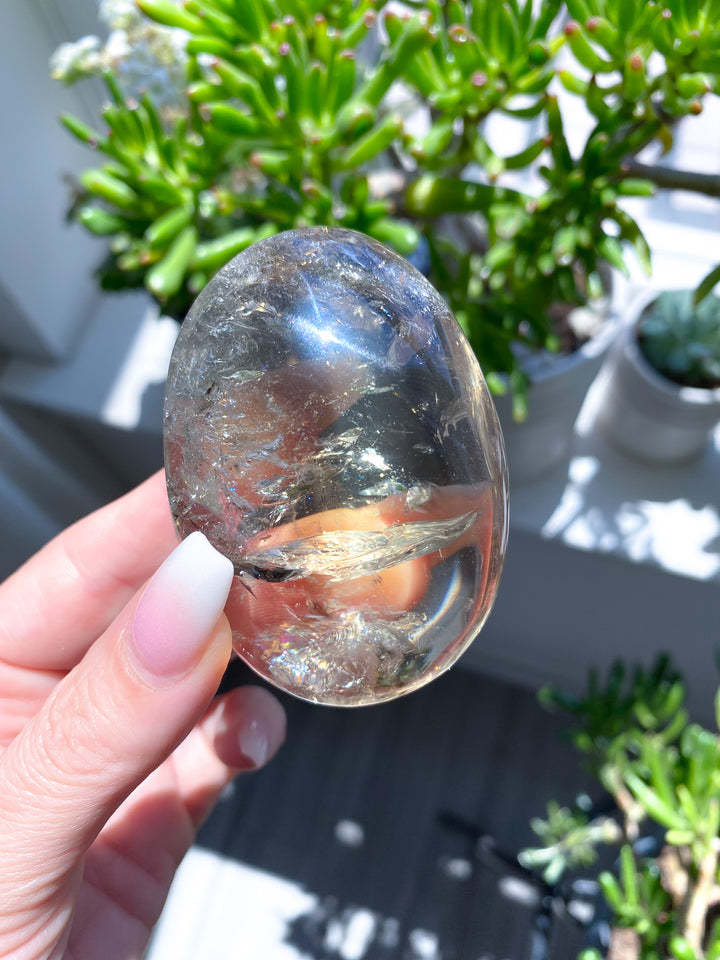 Stunning Natural Citrine Palm Stone 