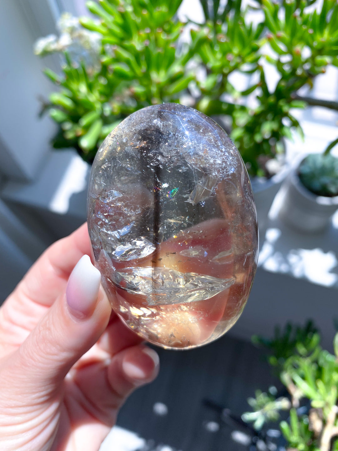 Stunning Natural Citrine Palm Stone 