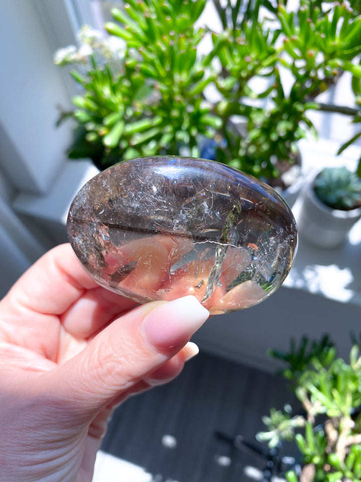 Stunning Natural Citrine Palm Stone 