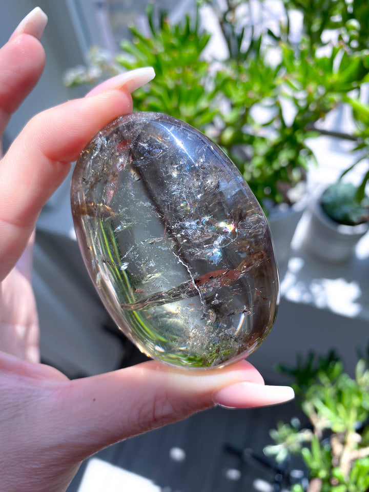 Stunning Natural Citrine Palm Stone 