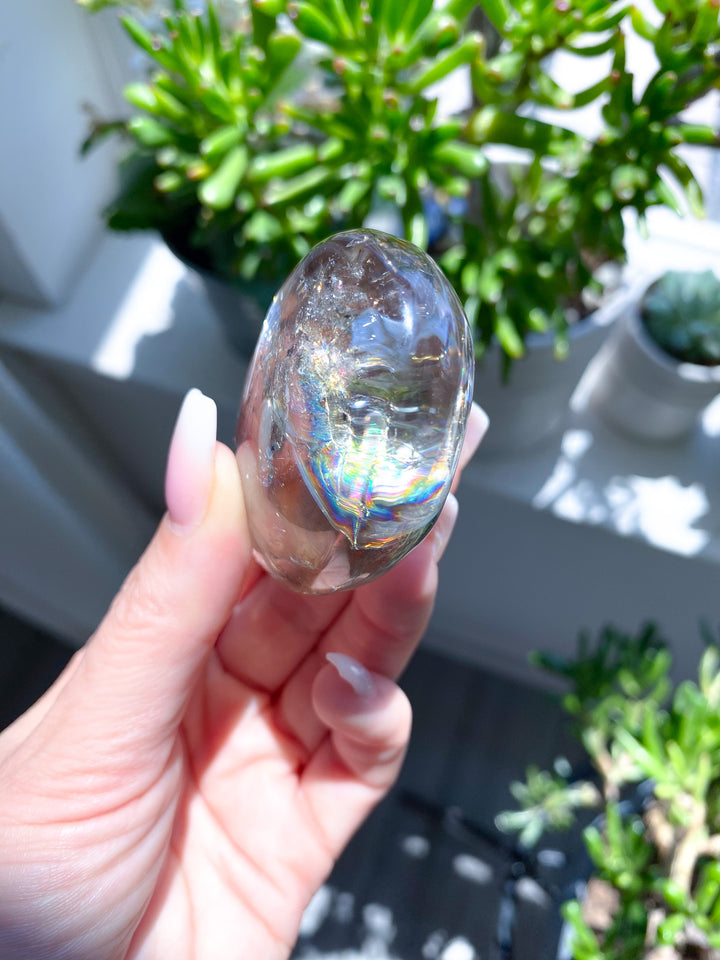 Stunning Natural Citrine Palm Stone 