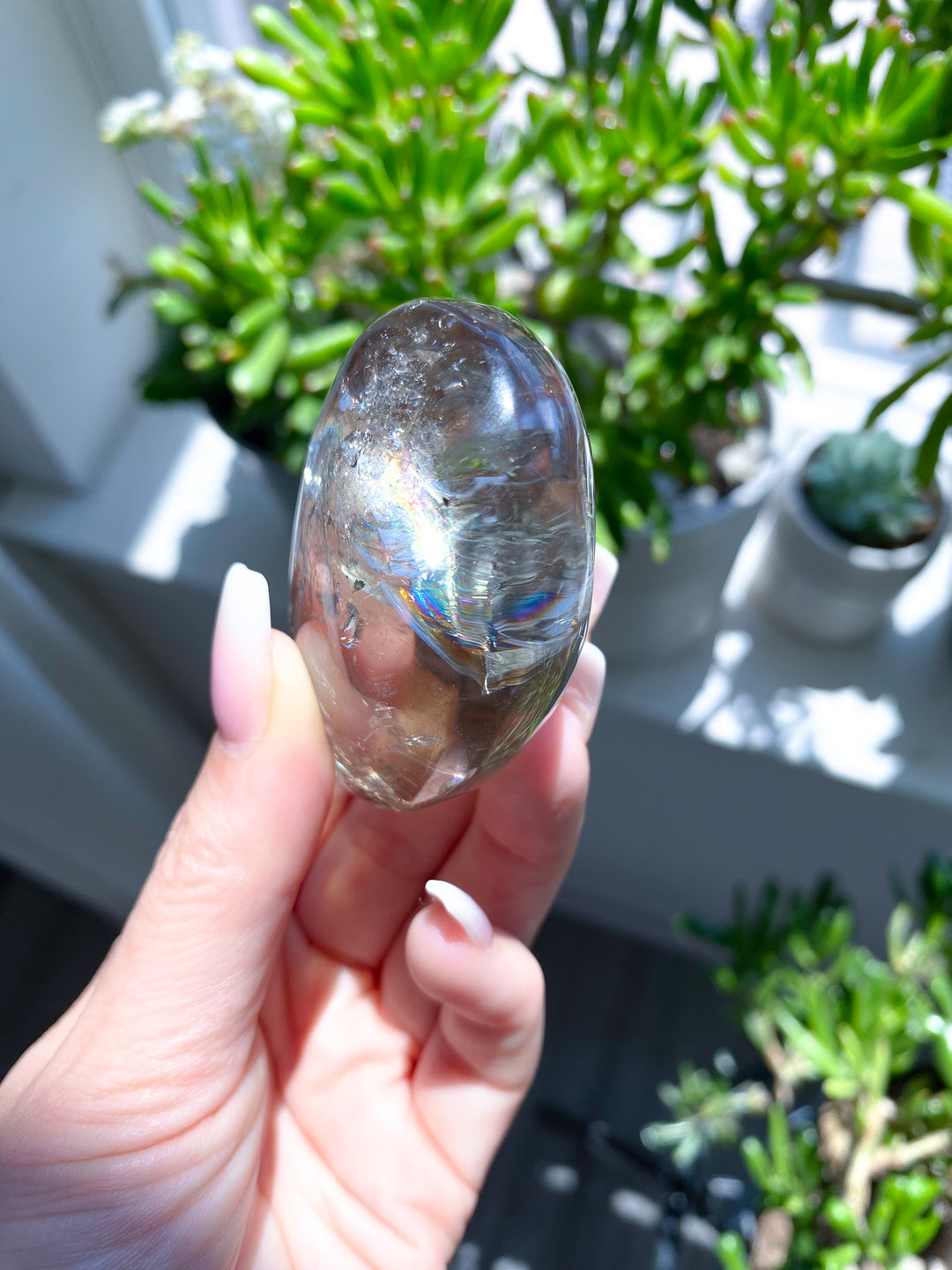Stunning Natural Citrine Palm Stone 