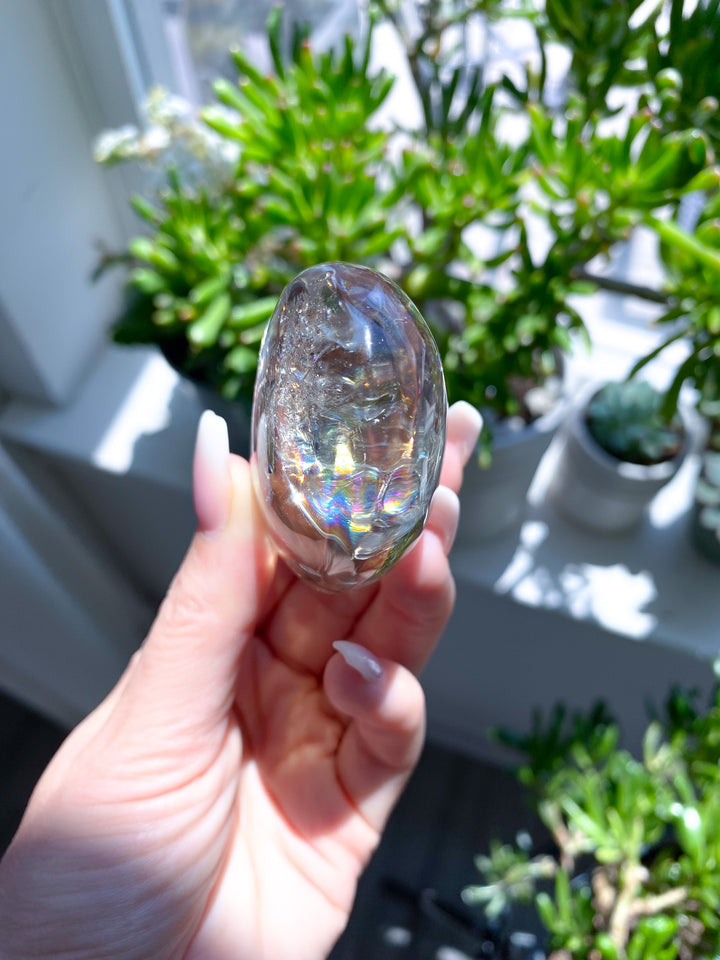 Stunning Natural Citrine Palm Stone 