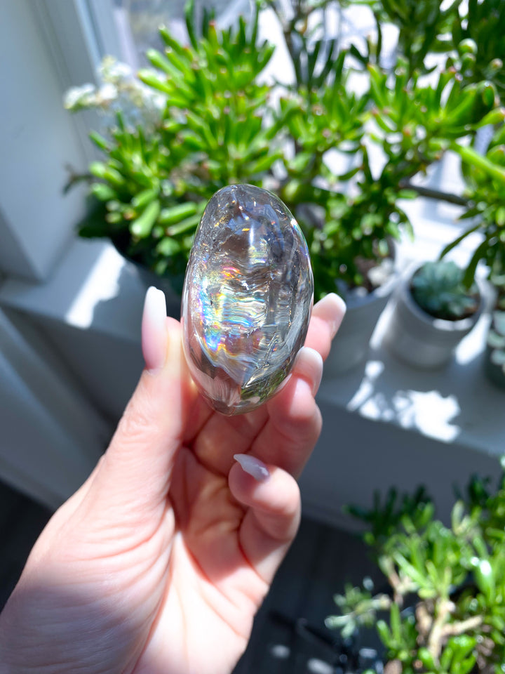 Stunning Natural Citrine Palm Stone 