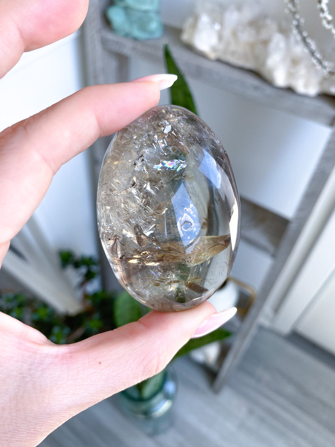 Stunning Natural Citrine Palm Stone 