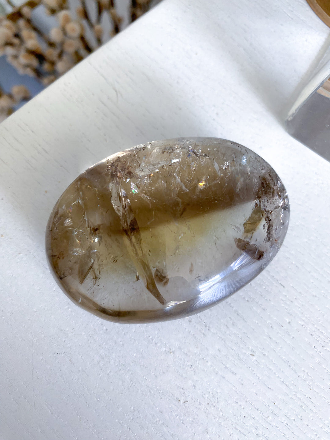 Stunning Natural Citrine Palm Stone 